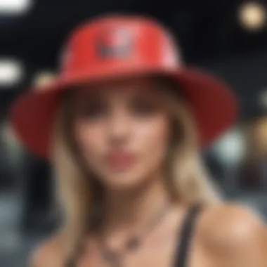 Trendsetting 'i heart hot moms bucket hat' on fashion runways