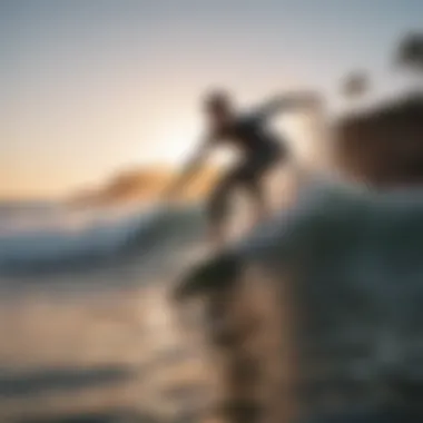A beginner surfer experiencing a small wave in a safe environment