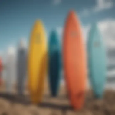 Understanding Surfboard Shapes and Sizes An illustration showing different surfboard shapes and sizes