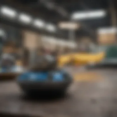 Sustainable materials displayed in the factory, emphasizing eco-friendly practices.
