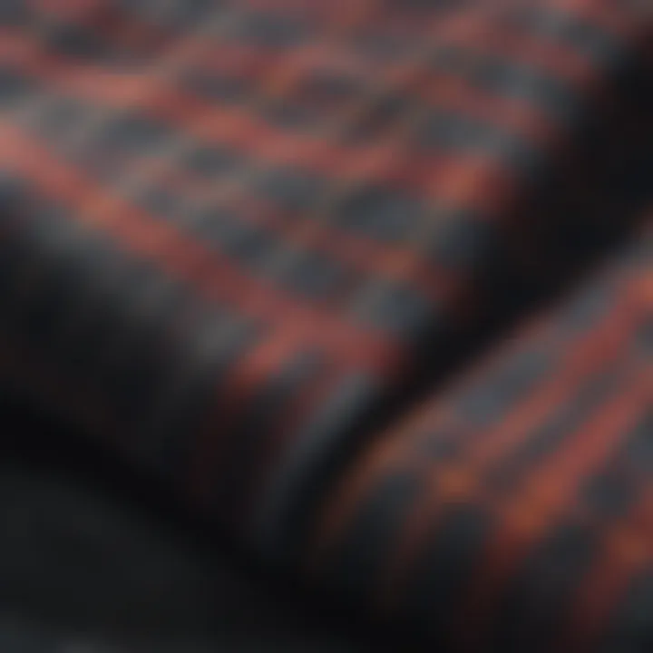 Close-Up of Intricate Flannel Fabric Detailing