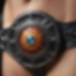 Intricate Stitched Belly Button Ring Design