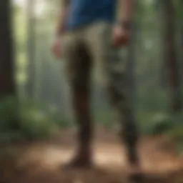 Elegant jogger pants with nature-inspired design