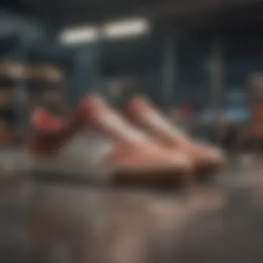 High-Performance Skate Shoes A close-up of high-performance skate shoes designed for extreme sports