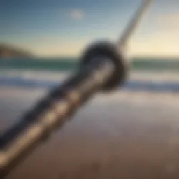 Close-up view of the Lamiglas Insane Surf Rod showcasing its premium materials and intricate design.
