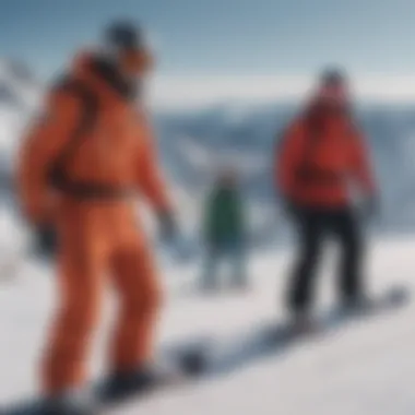 Group of riders enjoying Libtec snowboards on a mountain