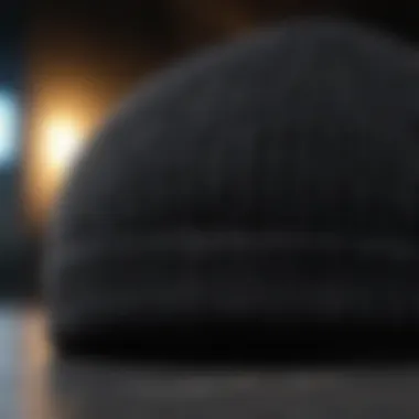 Luxurious black beanie materials