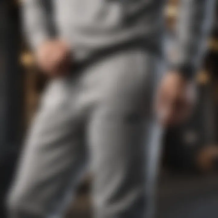 Luxurious Fabric Gray Sweatpants