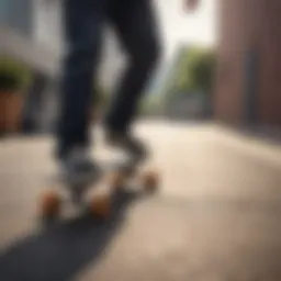 Skateboarder executing an ollie on a smooth surface
