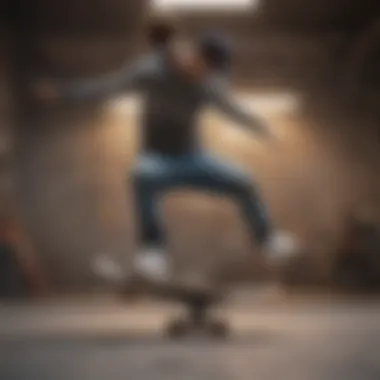 Skater performing a stylish kickflip