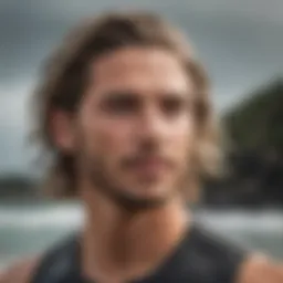 Surf-inspired hair putty in action