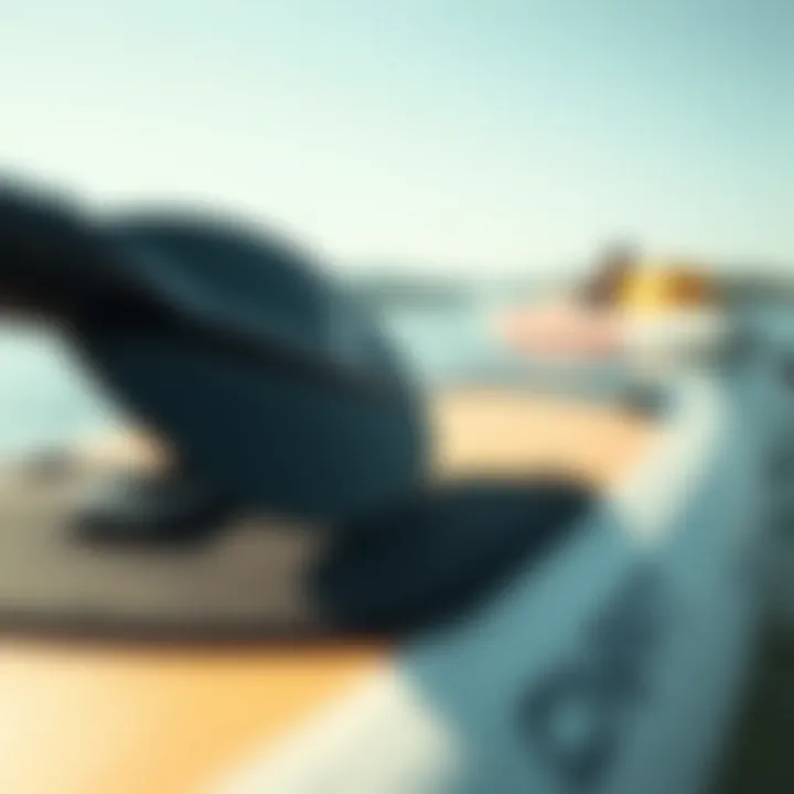 Essential Gear: Paddle Board Equipment Overview A close-up of paddle boarding equipment including the paddle and board