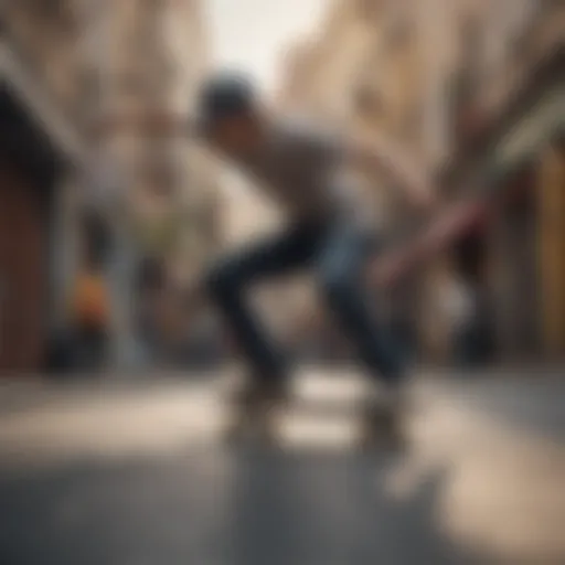 Skater performing a trick on a skateboard