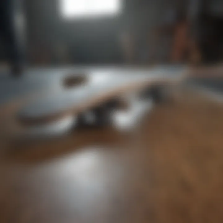Close-up of a trick board skateboard