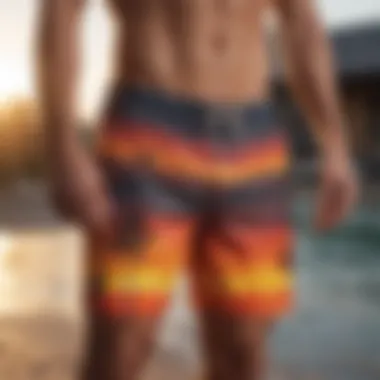 Sunset Blaze Swim Trunks by Neff Sunset Blaze Neff Swim Trunks
