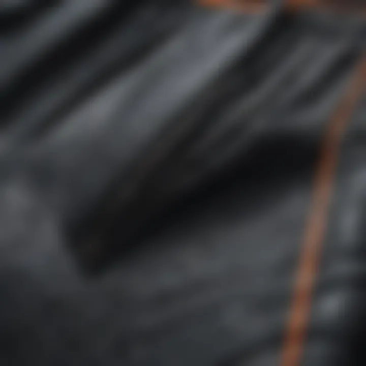 Close-up of the advanced stitching and design of neoprene lined board shorts