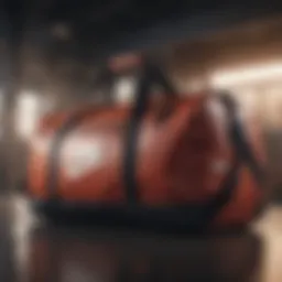 Durable material showcasing the resilience of the Nike duffel bag