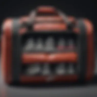 Organized storage compartments in the Nike duffel bag