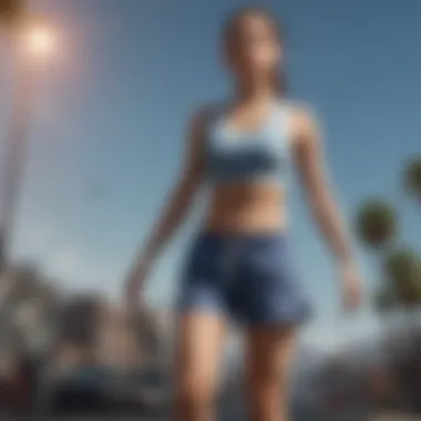 Stylish Comfort for Extreme Sports Enthusiasts Athlete wearing Nike sweat shorts set, demonstrating the stylish aspect while participating in extreme sports.