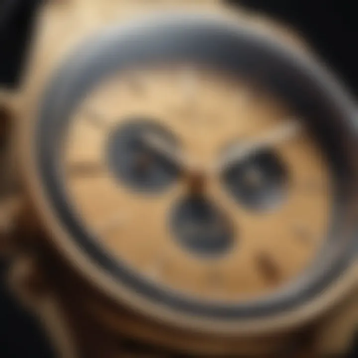 Close-up Detail of Nixon All Gold Watch's Intricate Dial