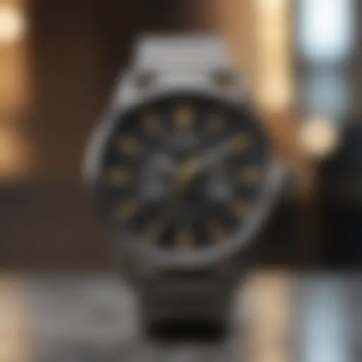 Elegant Nixon Sentry SS Watch on Marble Surface