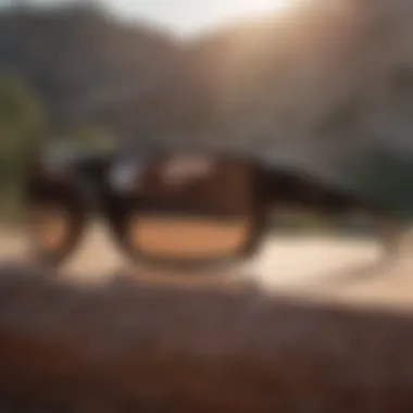 Chic Display of Oakley Gascan Sunglasses in Contemporary Environment Oakley Gascan sunglasses displayed in a modern setting