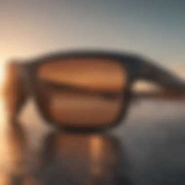 Sleek Oakley Gascan Sunglasses Reflecting Sunlight Oakley Gascan sunglasses on reflective surface