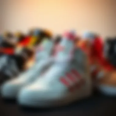 Diverse Models of Off-White Skate Shoes A collection of various Off-White skate shoe models displayed together