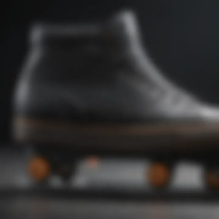 Close-up view of padded skate shoe design highlighting cushioning and support