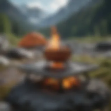 Polar camping stove with fuel-efficient design