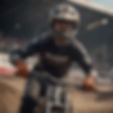 The Grit and Determination of Powersbmx Athletes Close-up of a powersbmx rider's intense focus during a competition