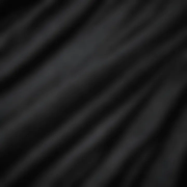 Close-up of premium fabric textures used in all black pants