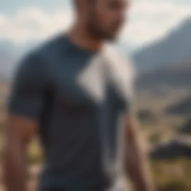 Diverse Range of Functional Apparel A collection of lightweight, moisture-wicking shirts in various colors