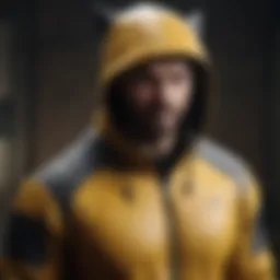 Unique handcrafted wolverine hoodie design