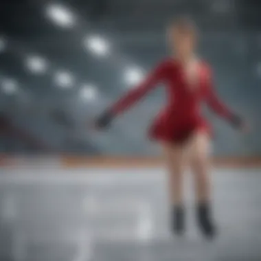 Professional figure skating coach guiding beginner