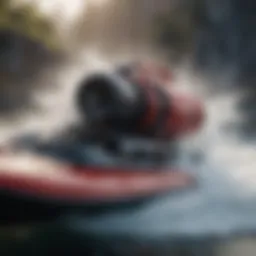 Close-up of a propelled water board showcasing its advanced propulsion system
