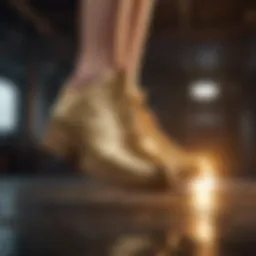 Reflecting the radiance of gold Fila shoes in extreme sports