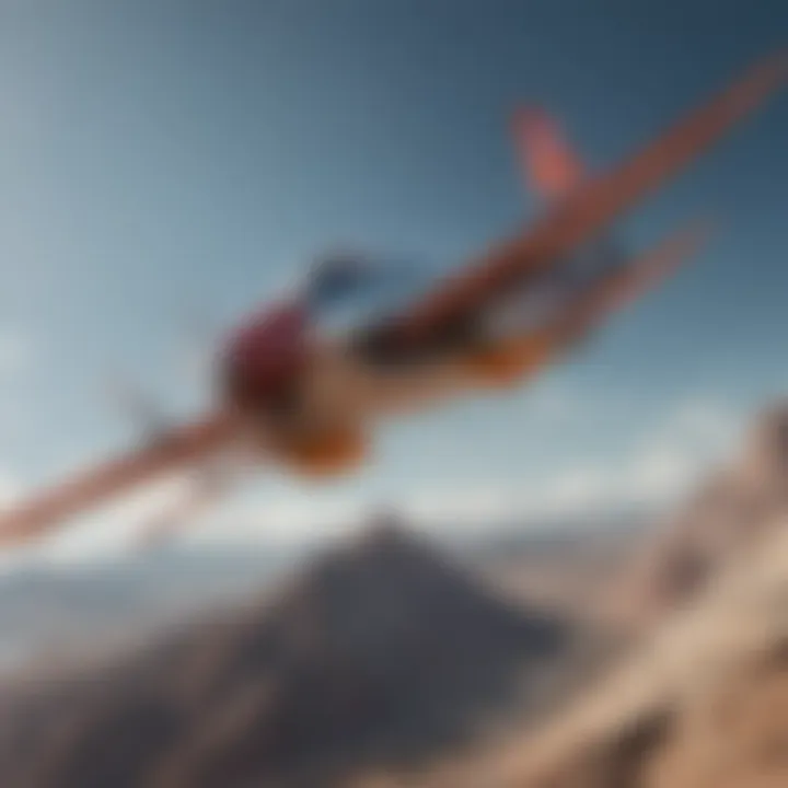 Extreme athlete utilizing Red Bull wing tips during flight