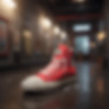 Red Converse in a Contemporary Art Gallery