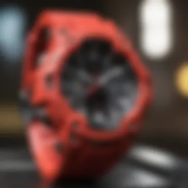Innovative Technology of Red G Shock Timepiece Red G Shock Watch with Digital Display