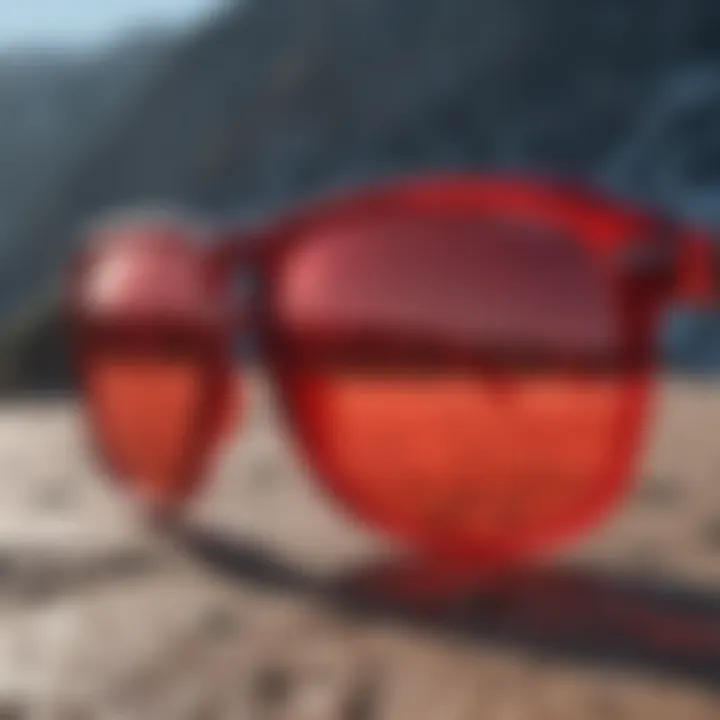 Vibrant Red Sunglasses Reflecting Intense Passion