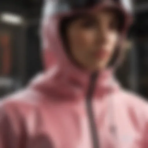 Innovative material technology in rose windbreaker