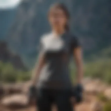 A collection of Rewind Brand Shirts displayed in an outdoor extreme sports setting