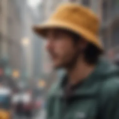 Adventure seeker wearing Rip and Dip Bucket Hat in action