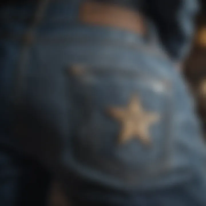 Vintage-inspired rockstar denim jeans with retro wash