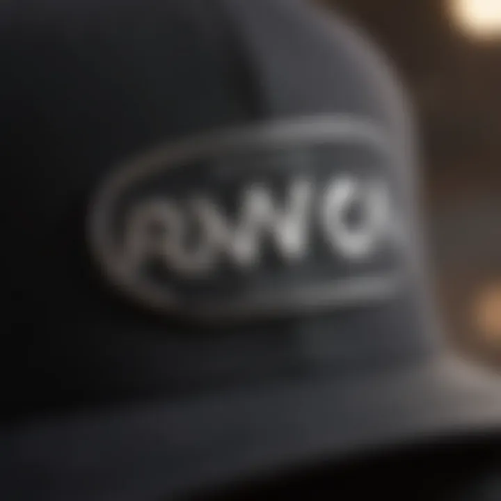 Close-up of RVCA Cap Logo Detail