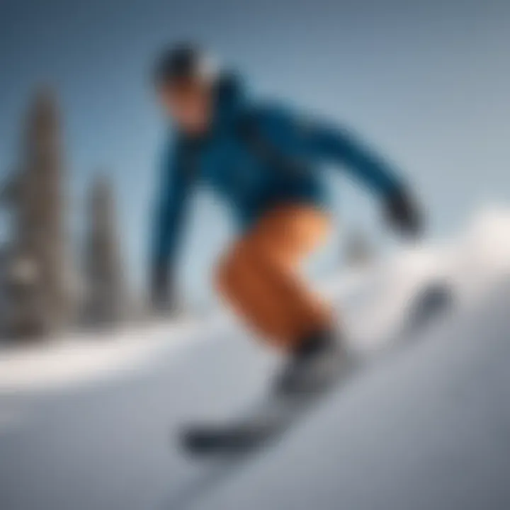 A snowboarder using the Salomon Sight X in a high-performance environment.