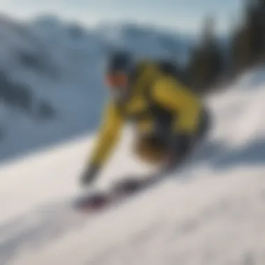 Close-up view of the Salomon Sight X Snowboard's performance features.