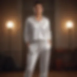 Elegant Woman in Silk Sweatpants