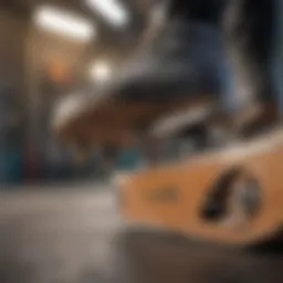 A close-up of skate shoe sole showcasing grip technology